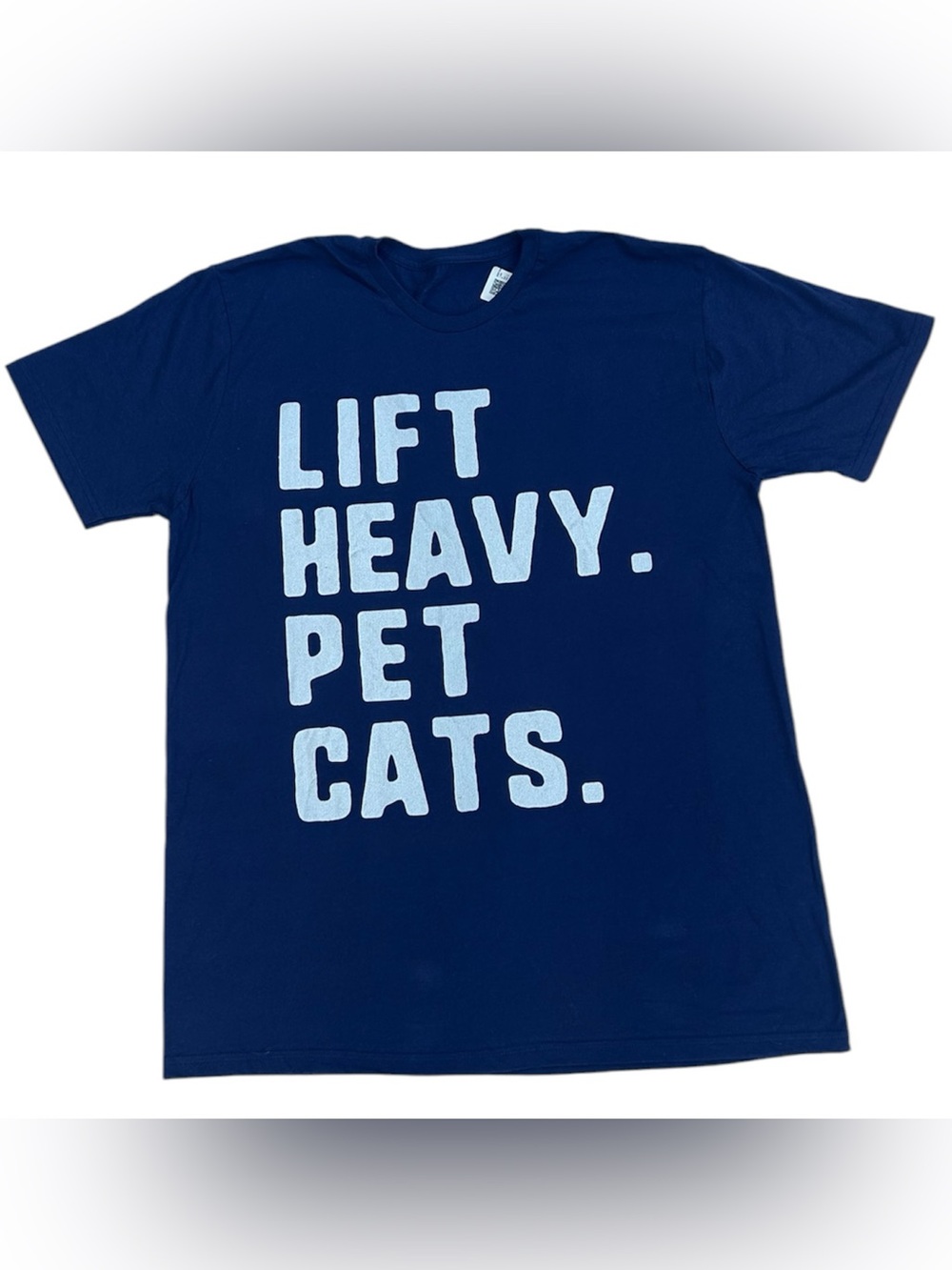 GYM T-SHIRT NWT Men’s Lift Heavy Pet Cats Graphic Tee